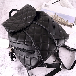 Рюкзак женский черный со стежкой