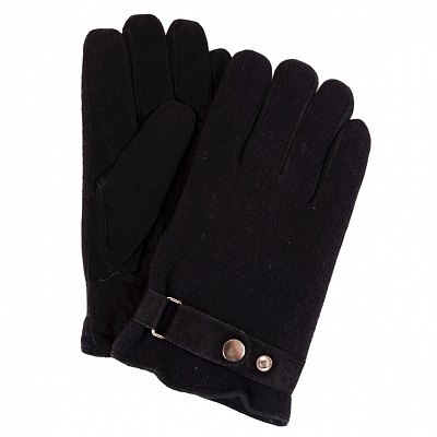 Перчатки муж ONI gloves N1 6Ф 565 01 велюр/флис/трикотаж черн (10)