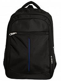 Рюкзак 206 black+blue молодеж текстиль