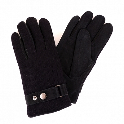 Перчатки муж ONI gloves N1 6Ф 565 01 велюр/флис/трикотаж черн р.8