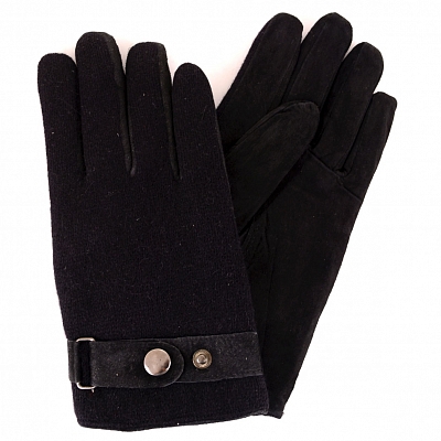 Перчатки муж ONI gloves N1 6Ф 565 01 велюр/флис/трикотаж черн р.9