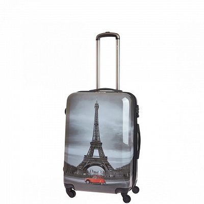 Чемодан Best Bags Б-33340156 принт PARIS BY NIGT 32л