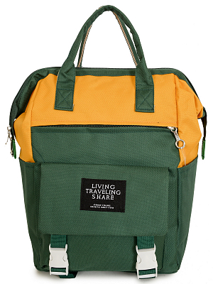 Рюкзак 161 green+yellow молод текстиль