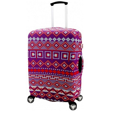 Чехол для чемодана среднего размера Purple Pattern