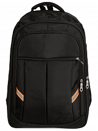 Рюкзак 216 black+orange молодеж текстиль